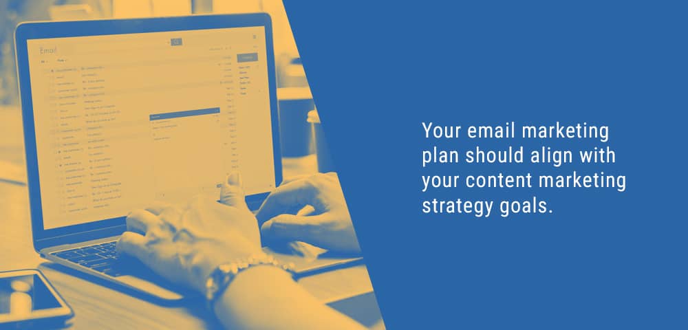 email marketing plan must be aligned with content marketing strategy goals