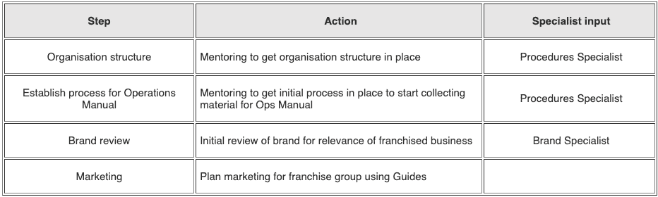 develop the big picture for your franchised business