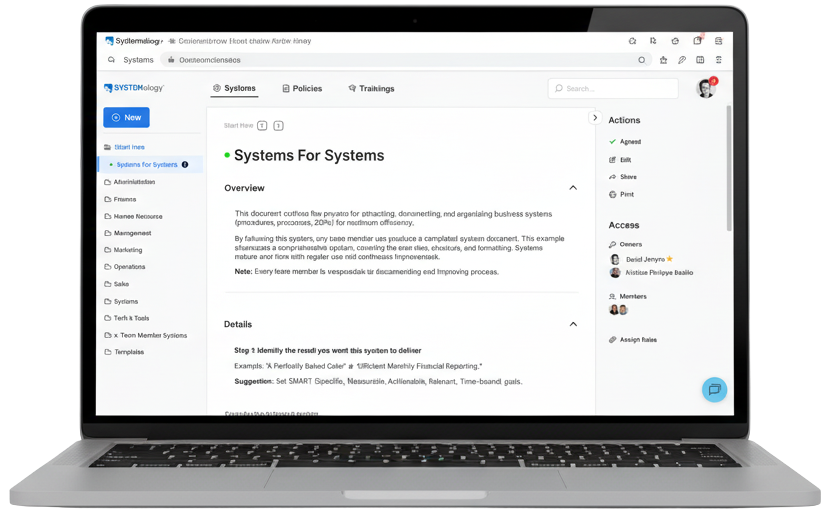 laptop system for systems