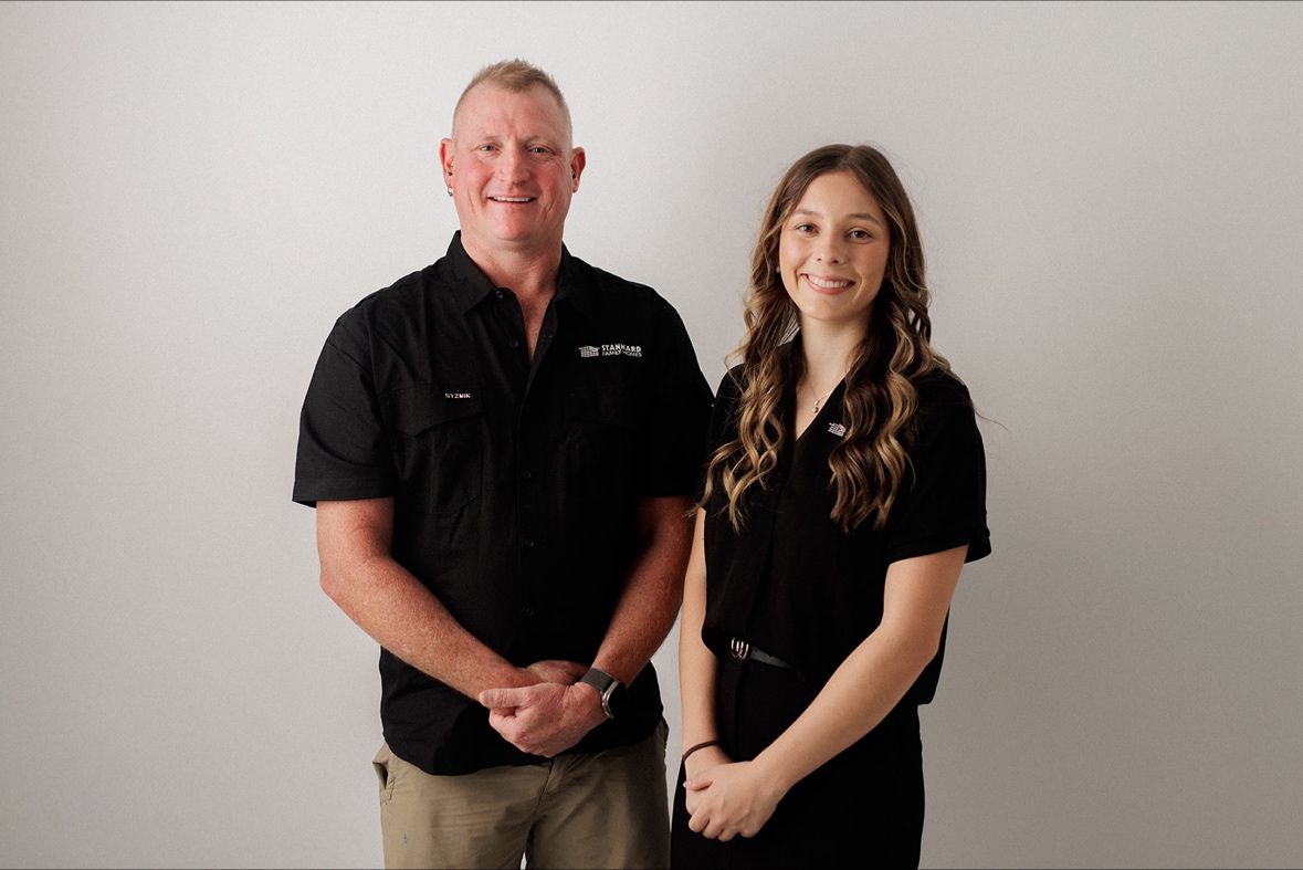 Ryan Stannard with his daughter Eryn, the Systems Champion at Stannard Family Homes